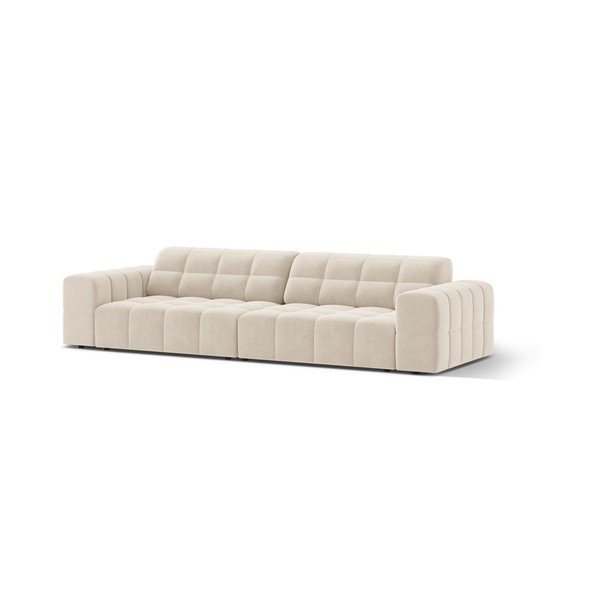 Кремав кадифен диван 252 cm Chicago – Cosmopolitan Design-image-1