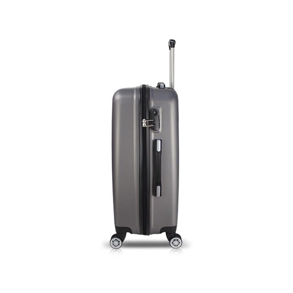 Комплект от 2 сиви пътнически куфара на колелца с USB портове My Valice LASSO Cabin & Medium - Myvalice-image-1