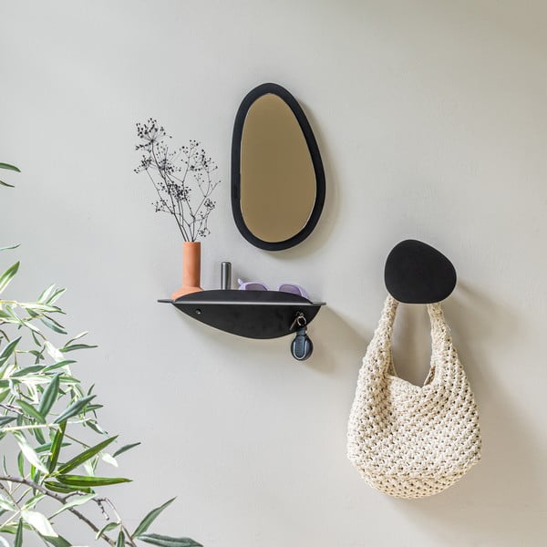 Черна метална стенна закачалка 15 cm Mani – Spinder Design-image-1