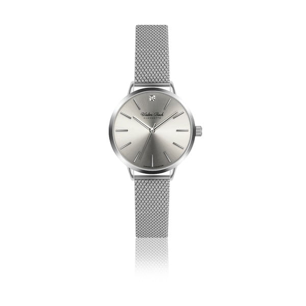 Дамски часовник с 1 диамант и каишка от неръждаема стомана в сребристо Diamond - Walter Bach