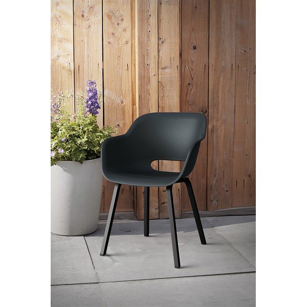 Антрацитни градински столове в комплект 2 бр. метални/пластмасови Noa Duo – Keter-image-1