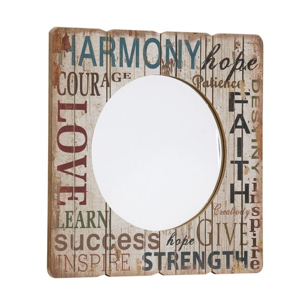 Zrcadlo Harmony, Hope, Faith,  60x60 cm