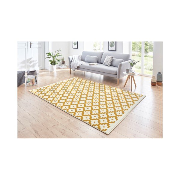 Кремав и жълт килим Празник , 120 x 170 cm Lattice - Hanse Home-image-1