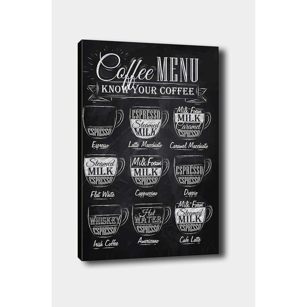Живопис 50x70 cm Coffee Menu - Wallity-image-2