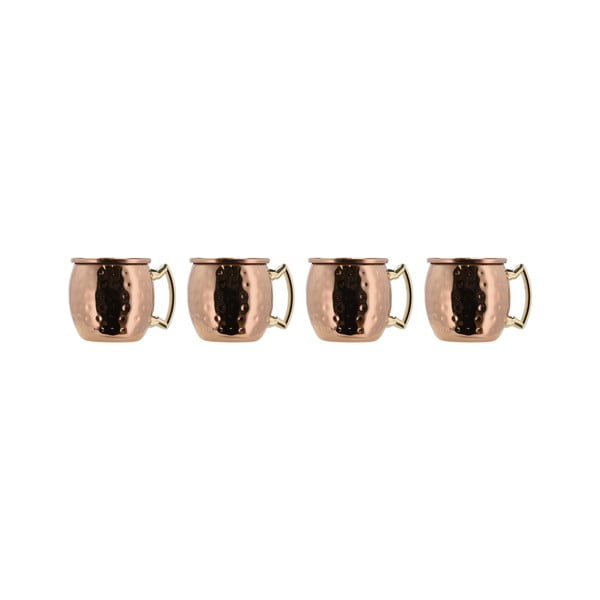 Стоманени чаши в комплект от 4 бр. в меден цвят 80 ml Moscow Mule – Lyngby Glas-image-3