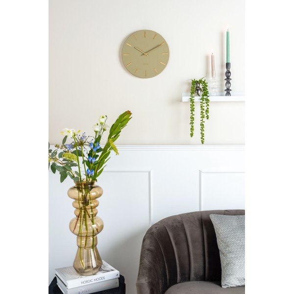 Маслиненозелен стенен часовник , ø 30 cm Charm - Karlsson-image-1