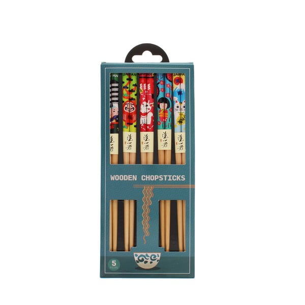 Дървени пръчици в комплект от 5 бр. в естествен цвят Japanese Heritage – Rex London-image-3