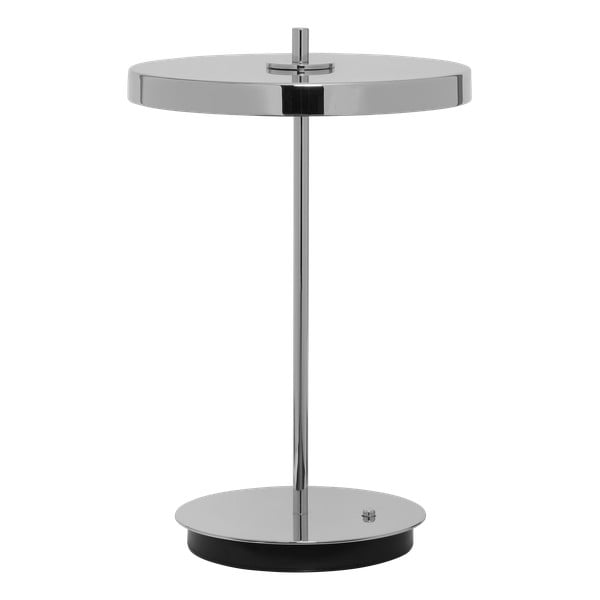 LED затъмняваща се настолна лампа с метален абажур в сребрист цвят (височина 31 cm) Asteria Move – UMAGE