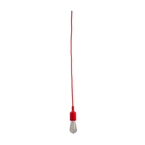 Textilní kabel s objímkou 1,5 m - červený