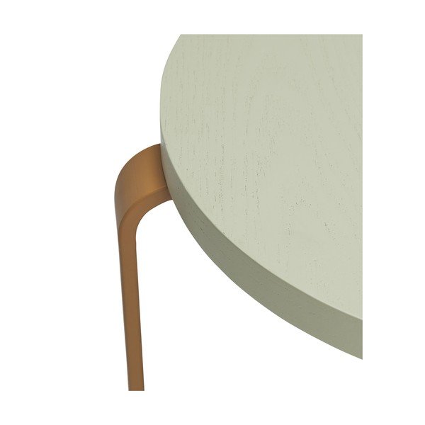 Оранжево-зелена табуретка от ясенова дървесина Smile - Hübsch-image-2