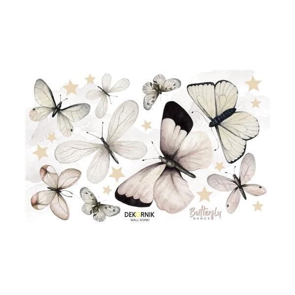 Комплект стикери за стена във формата на пеперуди , 110 x 70 сн Butterfly - Dekornik