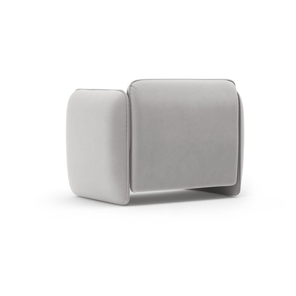 Светлосиво кадифено кресло Georgia – Micadoni -image-3