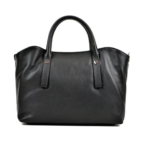 Черна кожена чанта Smielo - Renata Corsi
