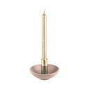 Розов свещник със златни детайли Nimble, височина 9,5 cm - PT LIVING