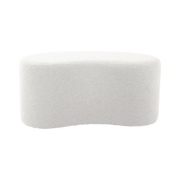 Бяла табуретка от плат букле Ada – Leitmotiv-image-2