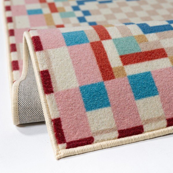 Килим със смес от вълна 180x230 cm Checkered Border – Flair Rugs-image-2