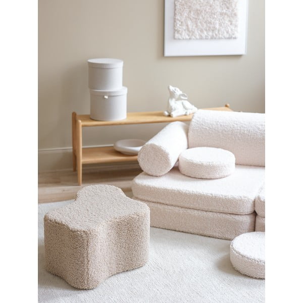 Кремав детски диван от букле 132 cm Settee – Wigiwama-image-3
