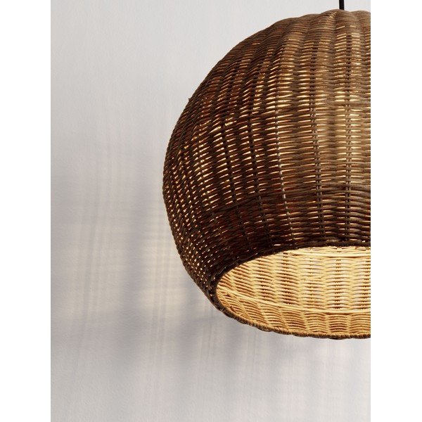 Ратаново висящо осветително тяло в естествен цвят ø 39 cm Rielo – Nova Luce-image-1