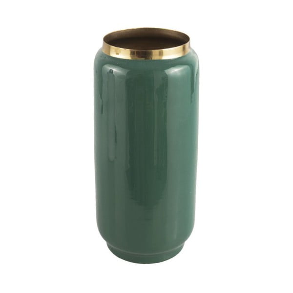 Зелена ваза със златни детайли Flare, височина 27 cm - PT LIVING