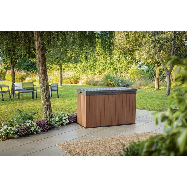 Кафява пластмасова градинска кутия за съхранение Darwin – Keter-image-4