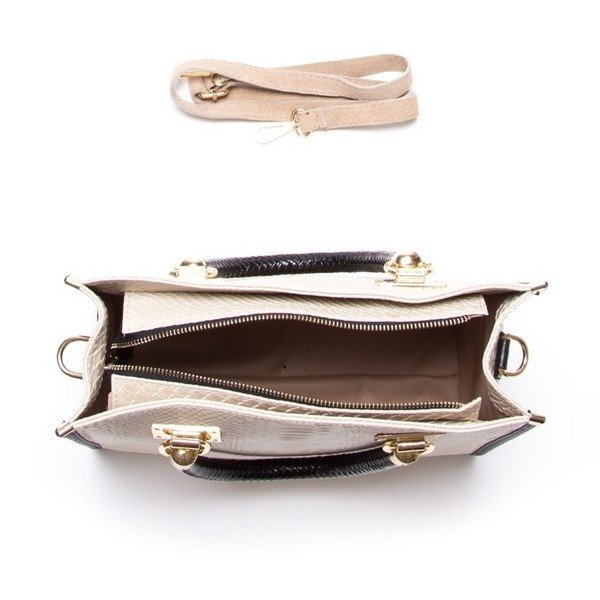 Kožená kabelka Luisa Vannini 8032 Beige-image-4