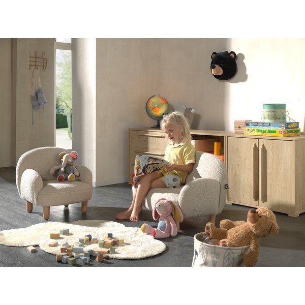 Бежов детски стол от прежда с примки от букле Rocky – Vipack-image-4