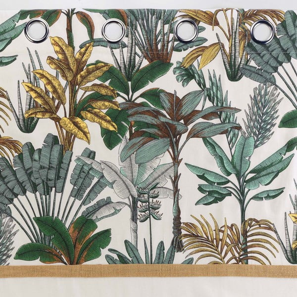 Завеса в зелен и кремав цвят 140x240 cm Balinesia – douceur d'intérieur-image-3