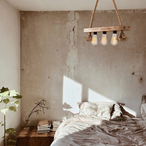 Висящо осветително тяло в естествен цвят Erebos – Opviq lights-image-1