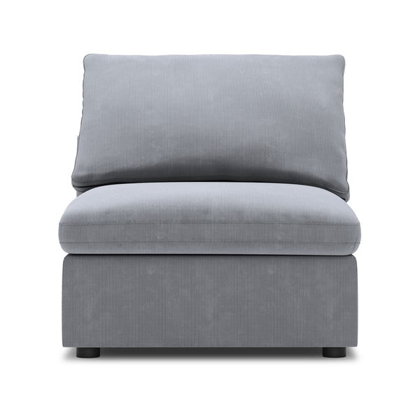 Сива средна част на модулен диван от велур Galaxy - Windsor & Co Sofas