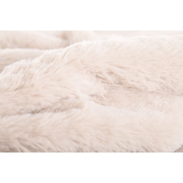 Бяло-бежово одеяло от изкуствена кожа 150x200 cm Ruby – Tiseco Home Studio-image-1