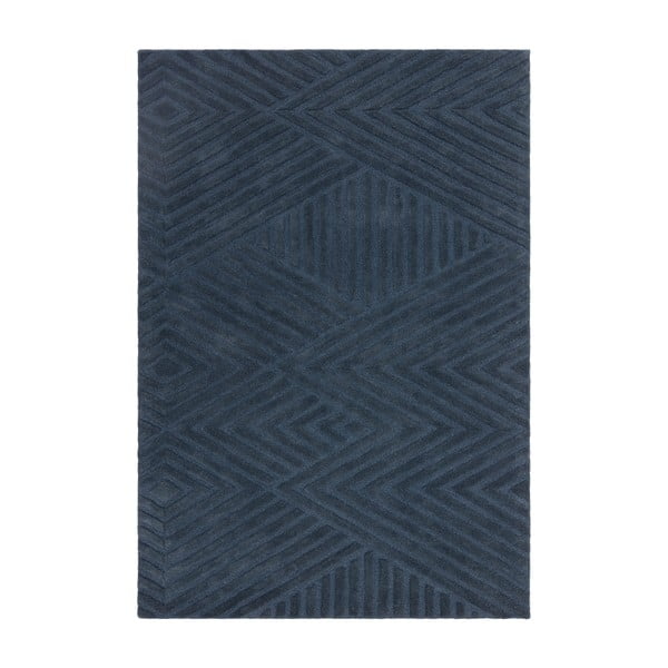 Тъмносин вълнен килим 200x290 cm Hague - Asiatic Carpets