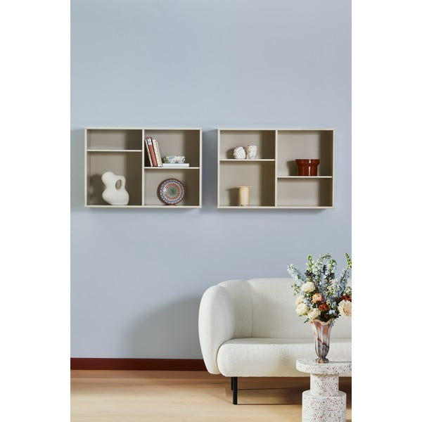Бежова висяща библиотека 89x61 cm Mistral – Hammel Furniture-image-3