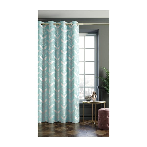 Тюркоазено синьо перде Floris, 140 x 250 cm Oxford - AmeliaHome-image-1