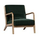 Тъмнозелено кресло от кадифе Mark - WOOOD