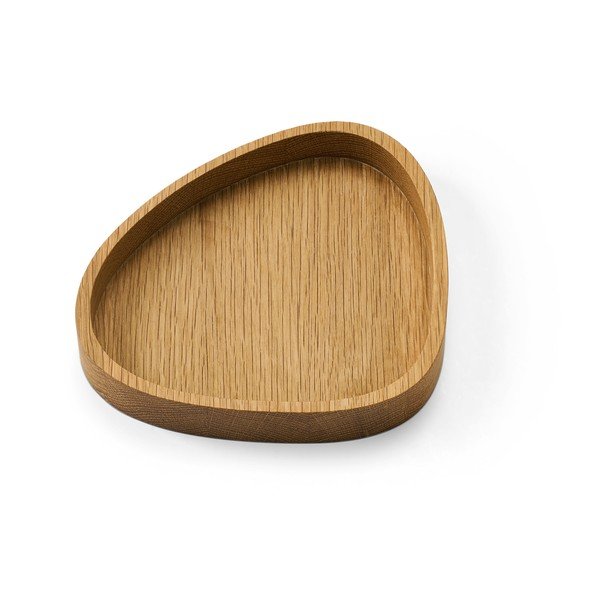 Декоративна дървена кутия за съхранение в естествен цвят 18x16x3 cm Curve M – LIND DNA-image-1