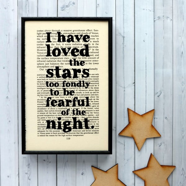 Plakát v dřevěném rámu Loved the Stars Cosmos