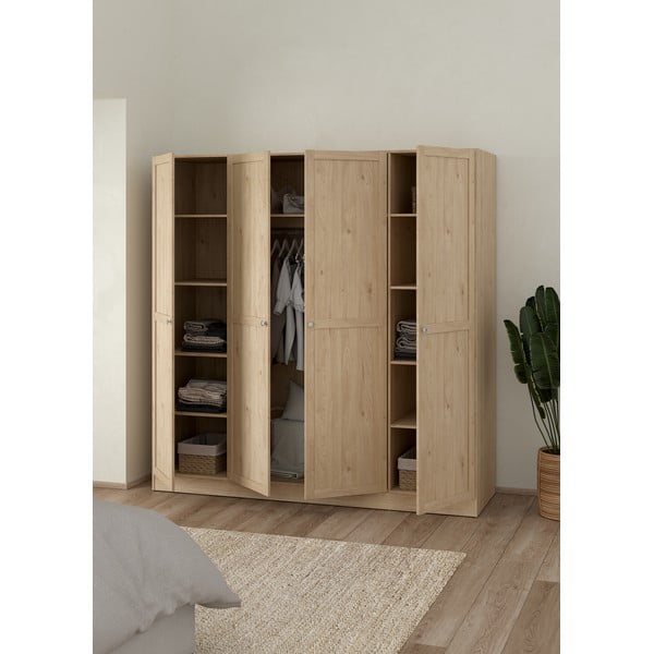 Гардероб с дъбов декор в естествен цвят 195,5x200 см Billund - Tvilum-image-2