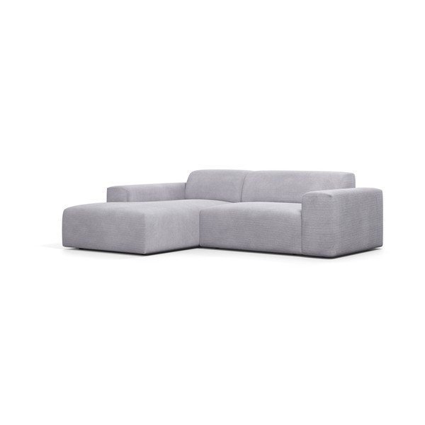 Светлосив ъглов диван от велур , 250 см, ляв ъгъл Karen - Marie Claire Home-image-2