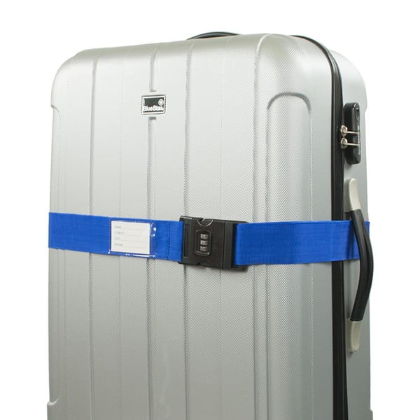 Modrý bezpečnostní pás na kufr Bluestar