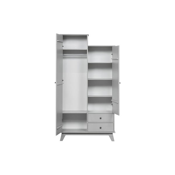 Светлосив детски гардероб от борова дървесина 98x190 cm Lily - WOOOD-image-3