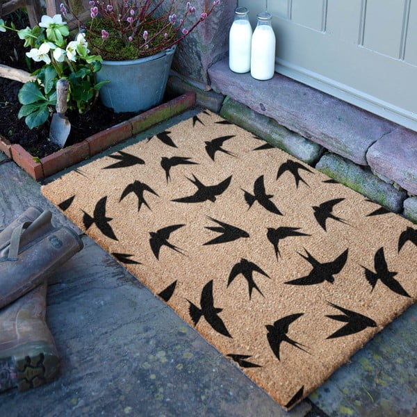 Изтривалка от кокосови влакна 40x60 cm Swallows – Artsy Doormats-image-2