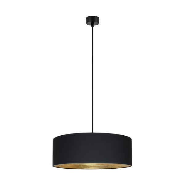 Черна висяща лампа със златни детайли XL, ⌀ 45 cm Tres - Sotto Luce