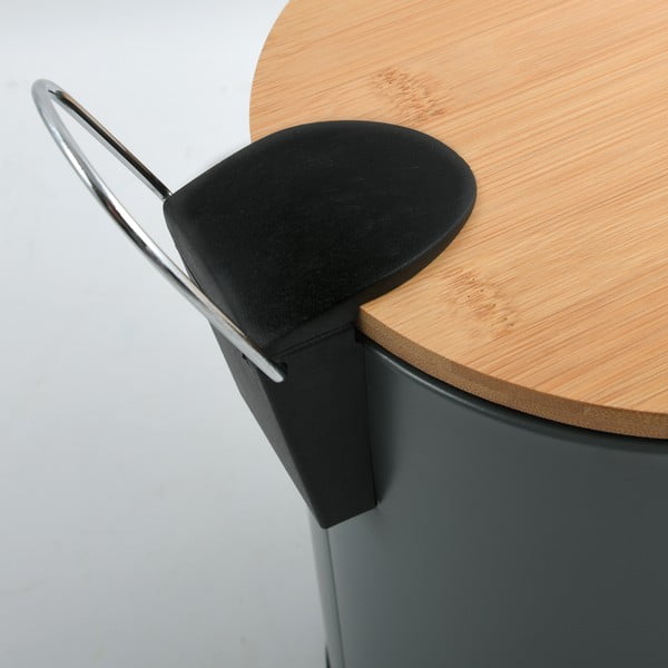 Тъмносиво стоманено кошче за боклук с педал 5 l   Adonis – Spirella-image-4