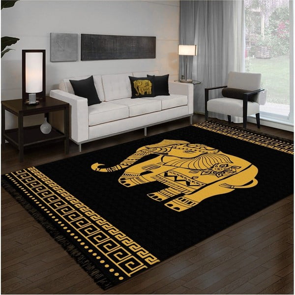 Двустранен килим подходящ за пране Kate Louise Doube Sided Rug Elephant, 120 x 180 cm-image-1