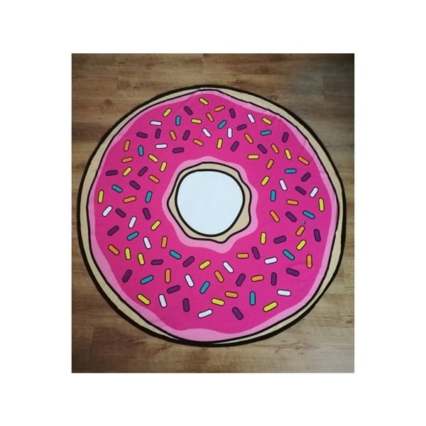 Розова детска плажна кърпа ø 150 cm Donut – JAHU collections-image-1