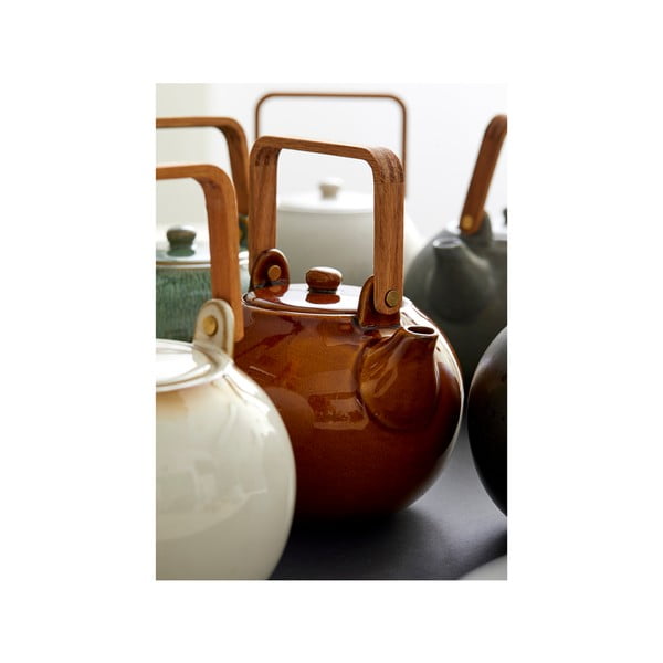 Керамичен чайник с цедка в кехлибарен цвят 1,2 l Gastro Amber – Bitz-image-1