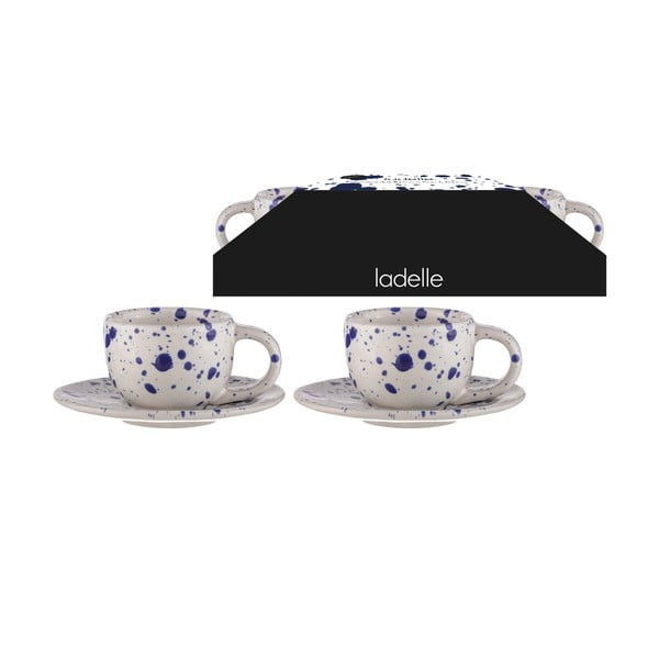 Керамични чаши за еспресо от бяло и синьо 100 ml в комплект от 2 Carnival - Ladelle-image-2