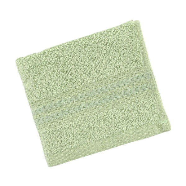 Зелена хавлиена кърпа от чист памук , 30 x 50 cm - Foutastic-image-1