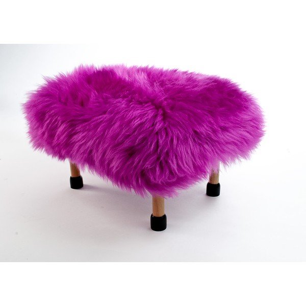 Stolička z ovčí kůže Nia Cerise-image-2