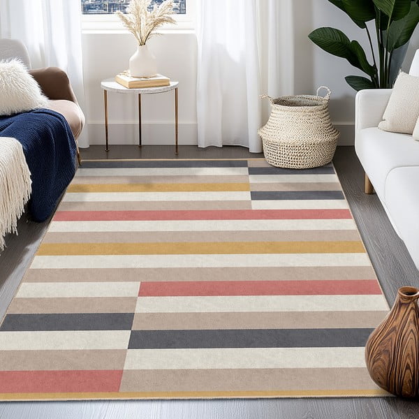 Килим подходящ за пране 160x230 cm Rosy Bandas – Mila Home-image-4